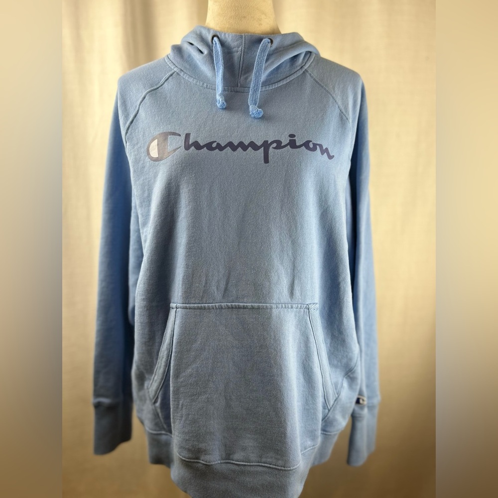 Women's Champion Blue Hoodie Sweatshirt Size XL